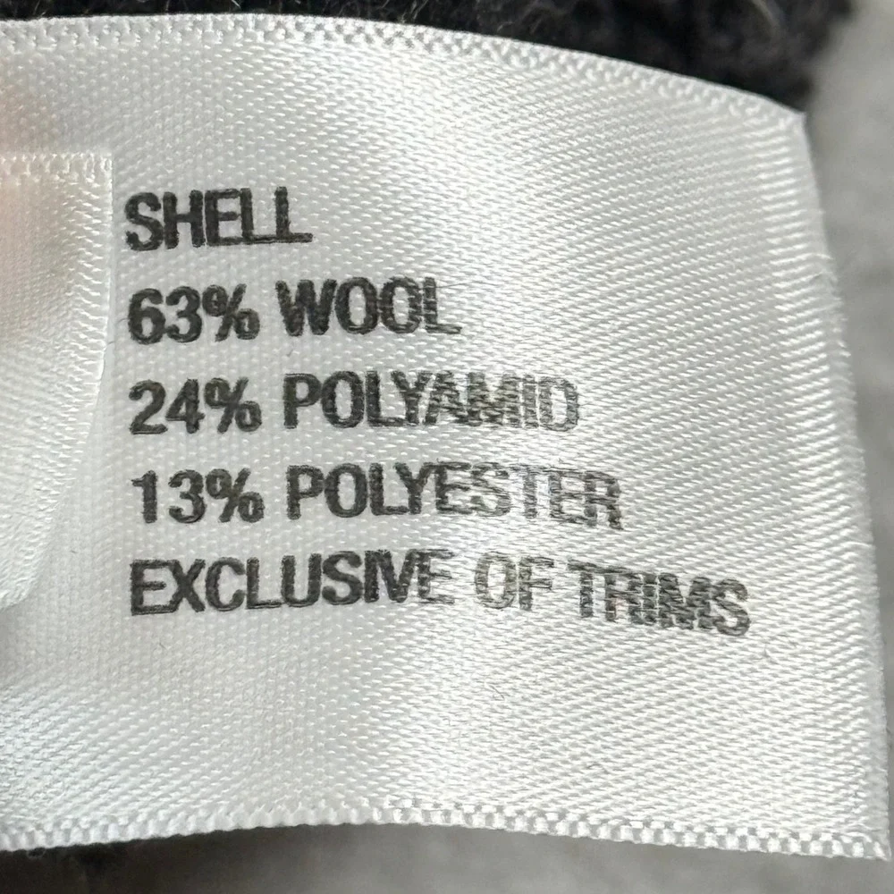Orvis‎ Womens Charcoal Grey Wool Blend Full Zip Longline Cardigan Sweater Coat M